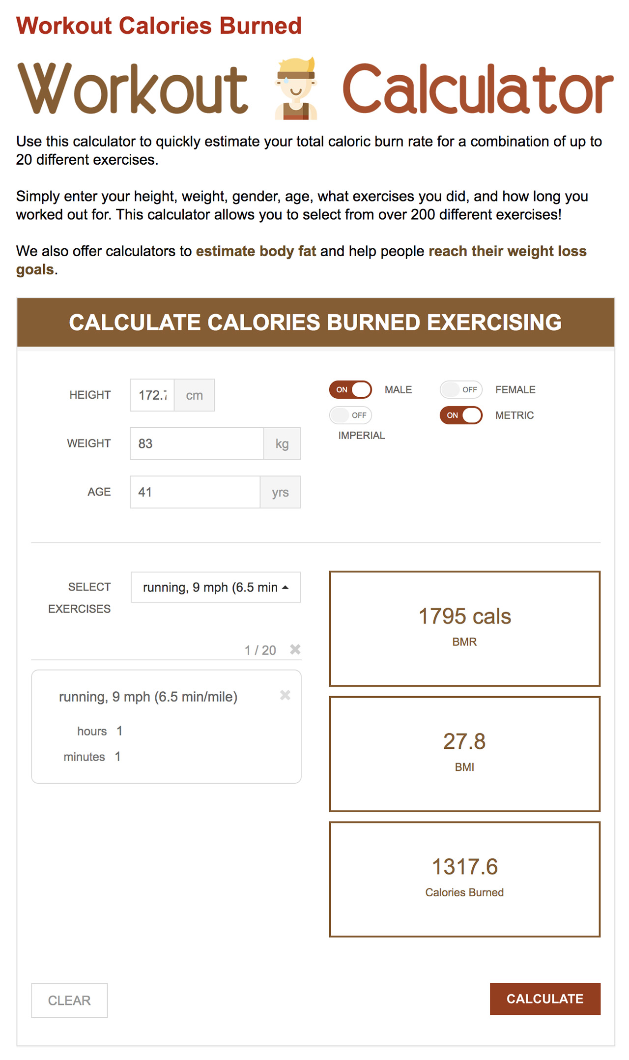 workout-calc