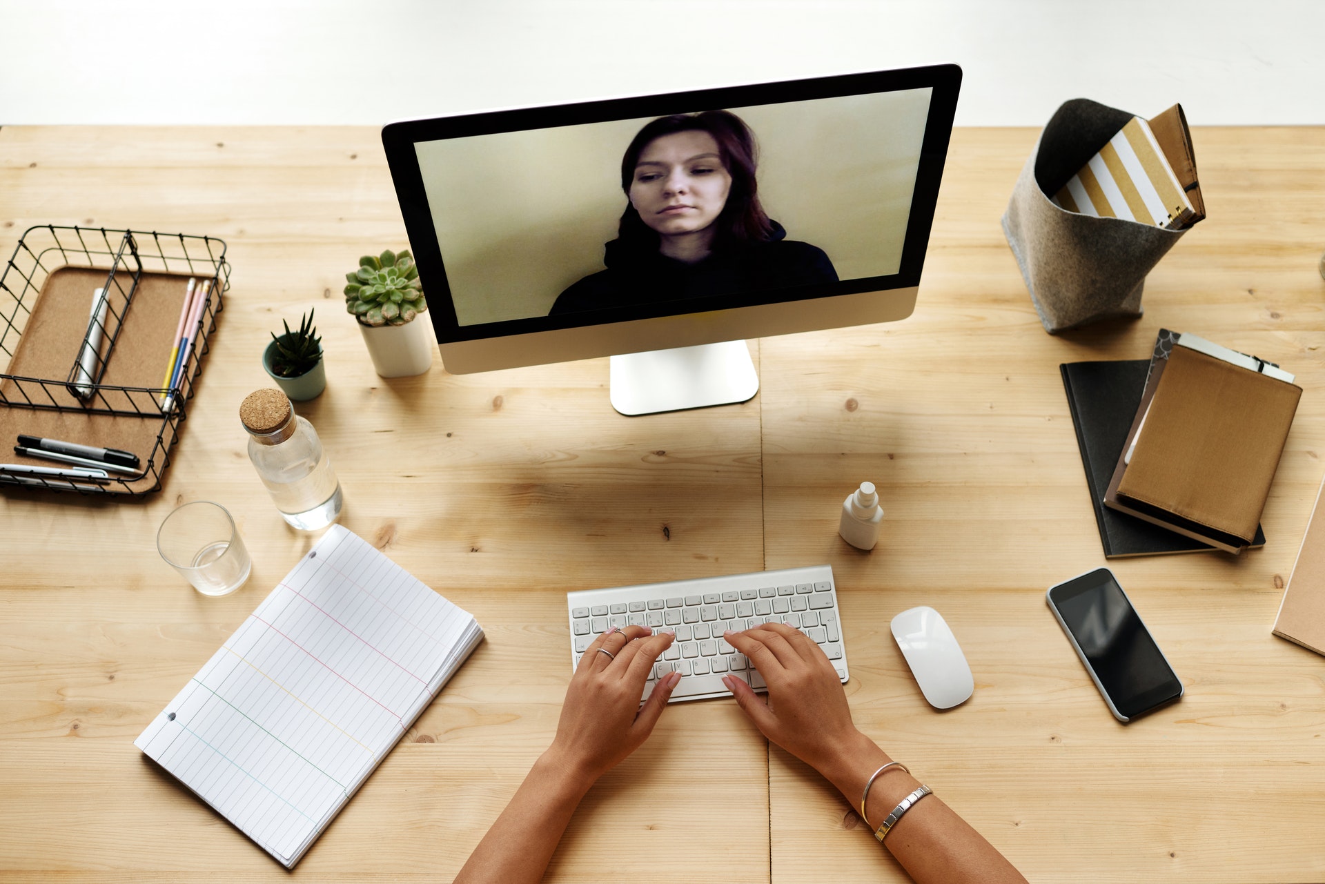 working from home - wfh - desk