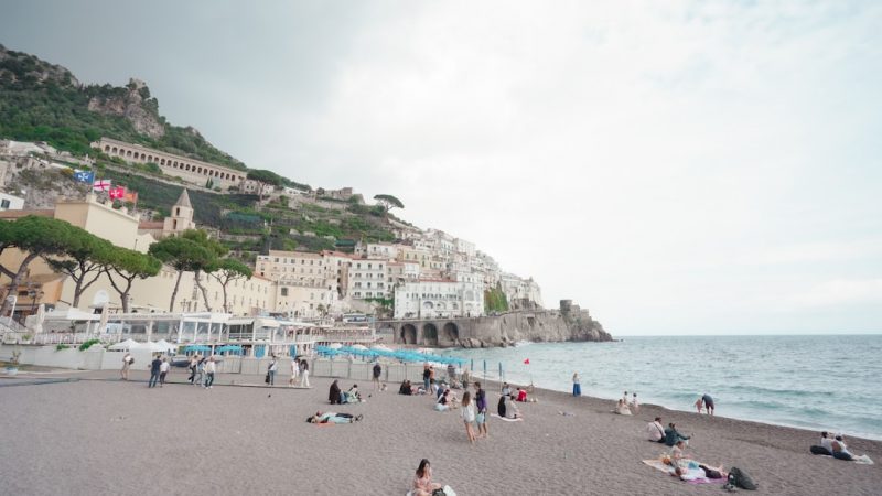 Family enjoying a beach holiday in the Mediterranean